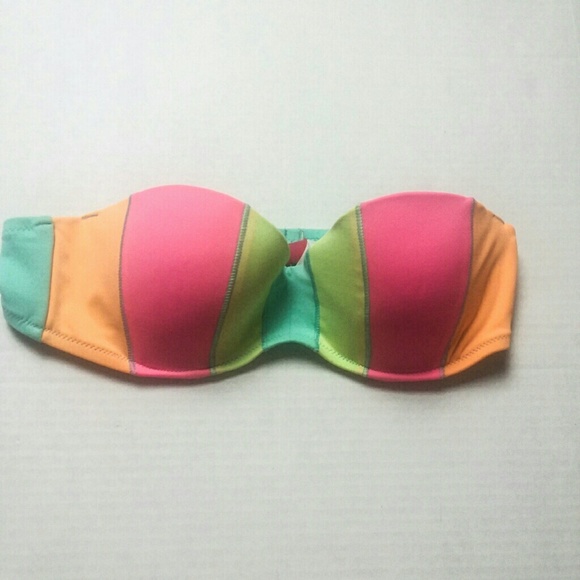 Victoria's Secret Other - Victoria's Secret Strapless Colorblock Bikini Top